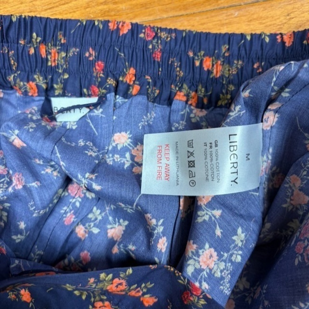 Liberty of London Womens PJ Set Size M Floral Cottage Cotton Boho Hippie Lounge - Picture 9 of 13